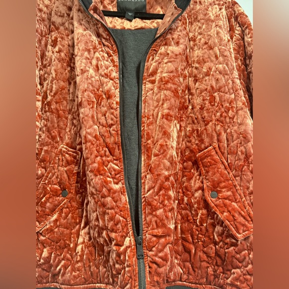 Bernardo Copper Velvet Bomber Jacket - Picture 6 of 7
